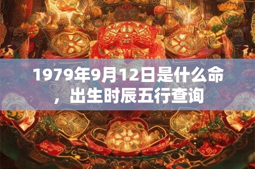 1979年9月12日是什么命，出生时辰五行查询