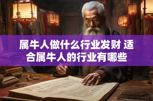 属牛人做什么行业发财 适合属牛人的行业有哪些