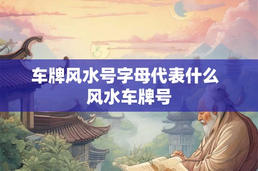 车牌风水号字母代表什么  风水车牌号