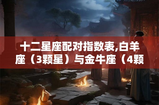 十二星座配对指数表,白羊座（3颗星）与金牛座（4颗星）