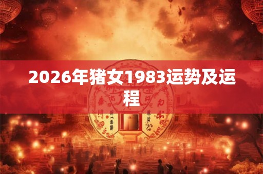 2026年猪女1983运势及运程 2026年猪女1983运势及运程