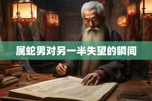 属蛇男对另一半失望的瞬间