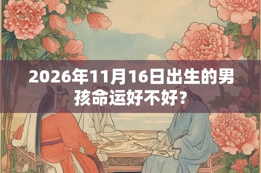 2026年11月16日出生的男孩命运好不好？