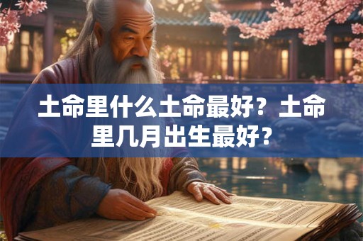 土命里什么土命最好？土命里几月出生最好？