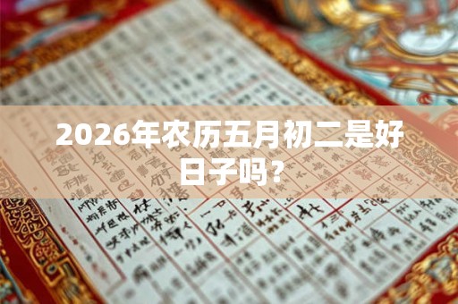 2026年农历五月初二是好日子吗? 2026年农历五月初二是好日子吗?