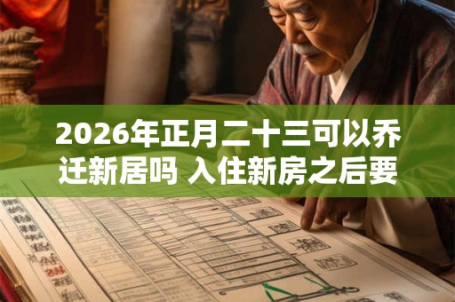 2026年正月二十三可以乔迁新居吗 入住新房之后要做什么