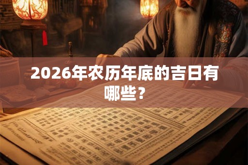 2026年农历年底的吉日有哪些？