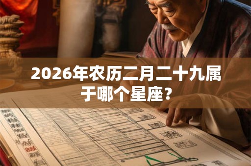 2026年农历二月二十九属于哪个星座？