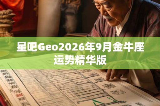 星吧Geo2026年9月金牛座运势精华版