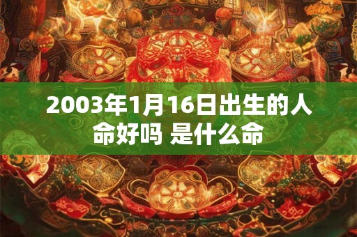 2003年1月16日出生的人命好吗 是什么命