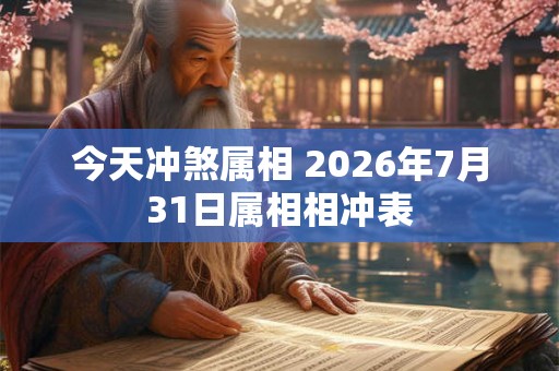 今天冲煞属相 2026年7月31日属相相冲表 今天冲煞属相 2026年7月31日属相相冲表