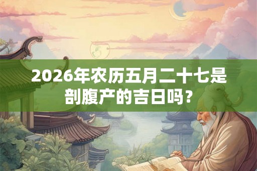 2026年农历五月二十七是剖腹产的吉日吗? 2026年农历五月二十七是剖腹产的吉日吗?