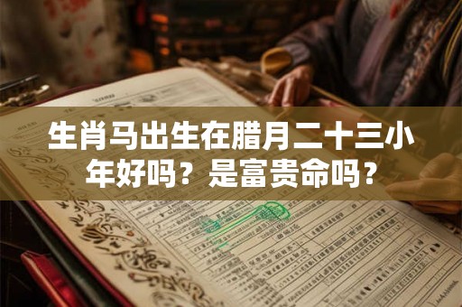 生肖马出生在腊月二十三小年好吗？是富贵命吗？
