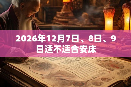 2026年12月7日、8日、9日适不适合安床