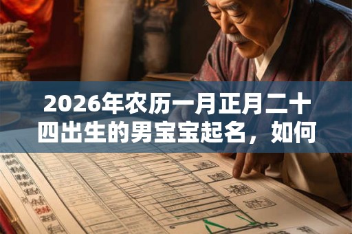 2026年农历一月正月二十四出生的男宝宝起名，如何起名？