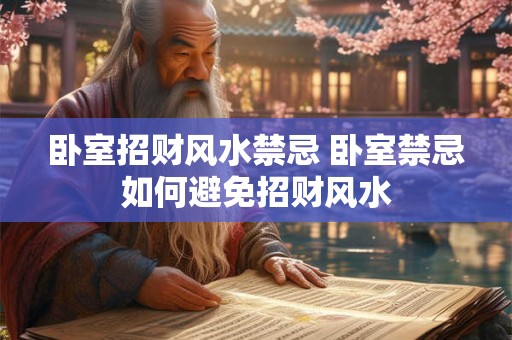 卧室招财风水禁忌 卧室禁忌如何避免招财风水