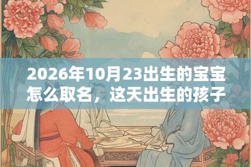 2026年10月23出生的宝宝怎么取名，这天出生的孩子好吗？