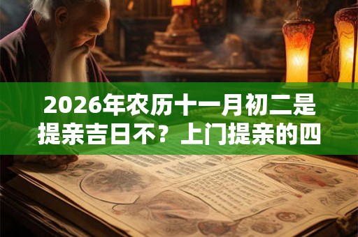 2026年农历十一月初二是提亲吉日不？上门提亲的四样礼