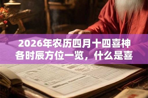 2026年农历四月十四喜神各时辰方位一览，什么是喜神？
