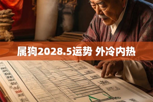 属狗2028.5运势 外冷内热