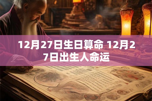 12月27日生日算命 12月27日出生人命运 12月27日生日算命 12月27日出生人命运