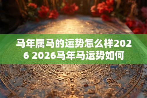 马年属马的运势怎么样2026 2026马年马运势如何