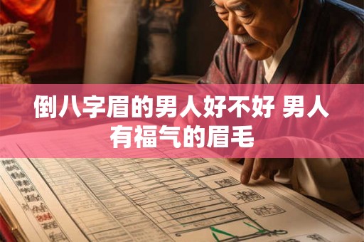 倒八字眉的男人好不好 男人有福气的眉毛