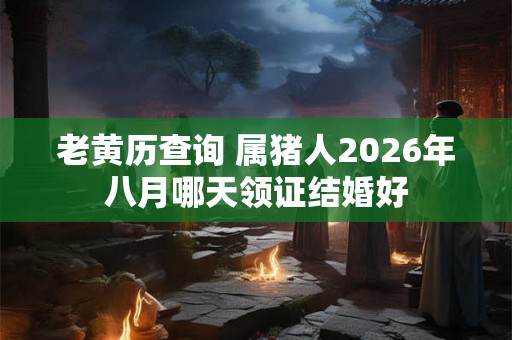 老黄历查询 属猪人2026年八月哪天领证结婚好