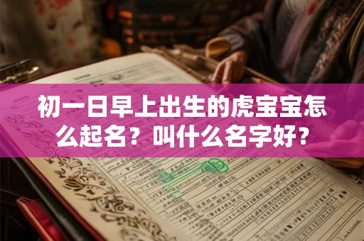 初一日早上出生的虎宝宝怎么起名？叫什么名字好？