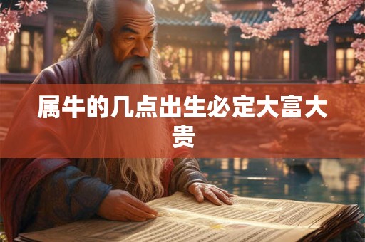 属牛的几点出生必定大富大贵