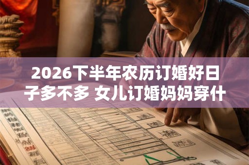 2026下半年农历订婚好日子多不多 女儿订婚妈妈穿什么衣服