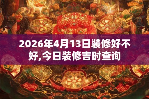 2026年4月13日装修好不好,今日装修吉时查询 2026年4月13日装修好不好,今日装修吉时查询