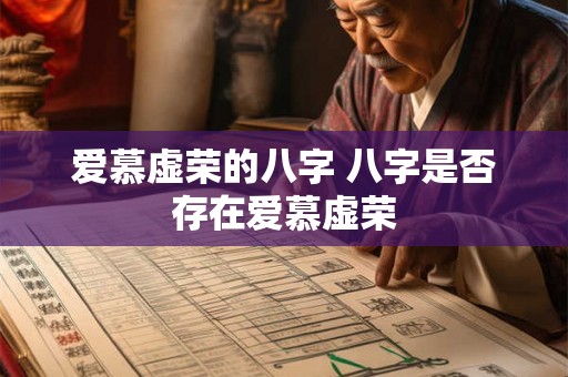 爱慕虚荣的八字 八字是否存在爱慕虚荣