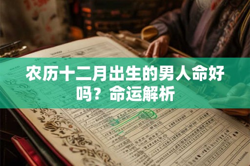 农历十二月出生的男人命好吗？命运解析