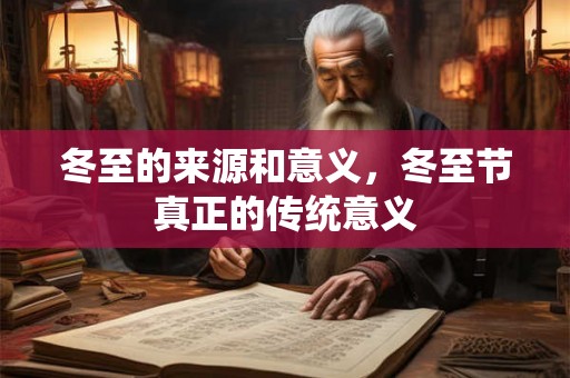 冬至的来源和意义，冬至节真正的传统意义
