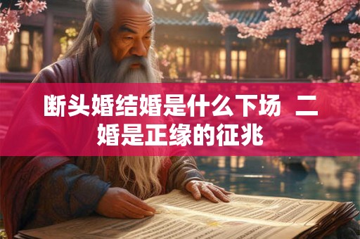 断头婚结婚是什么下场  二婚是正缘的征兆