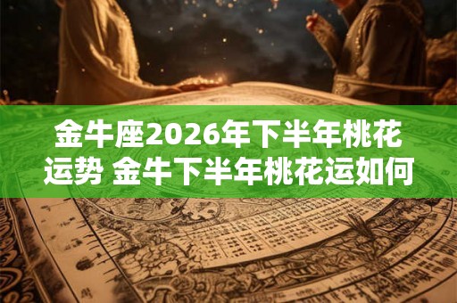 金牛座2026年下半年桃花运势 金牛下半年桃花运如何