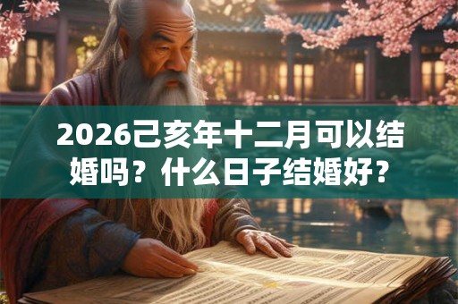 2026己亥年十二月可以结婚吗?什么日子结婚好? 2026己亥年十二月可以结婚吗?什么日子结婚好?