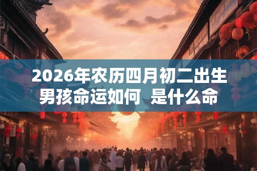 2026年农历四月初二出生男孩命运如何  是什么命