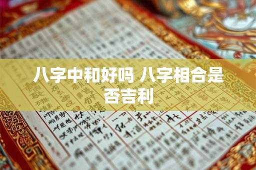 八字中和好吗 八字相合是否吉利