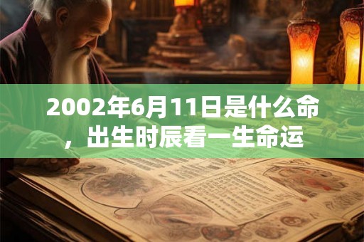 2002年6月11日是什么命，出生时辰看一生命运