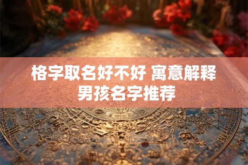格字取名好不好 寓意解释 男孩名字推荐