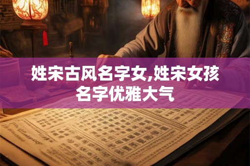 姓宋古风名字女,姓宋女孩名字优雅大气