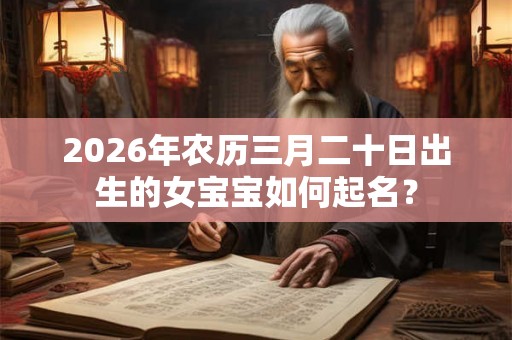 2026年农历三月二十日出生的女宝宝如何起名？