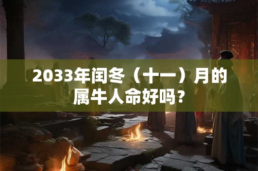 2033年闰冬（十一）月的属牛人命好吗？