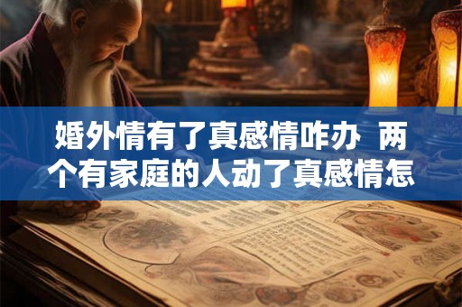 婚外情有了真感情咋办  两个有家庭的人动了真感情怎么办