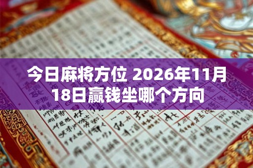 今日麻将方位 2026年11月18日赢钱坐哪个方向 今日麻将方位 2026年11月18日赢钱坐哪个方向