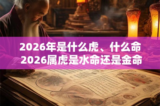 2026年是什么虎、什么命 2026属虎是水命还是金命