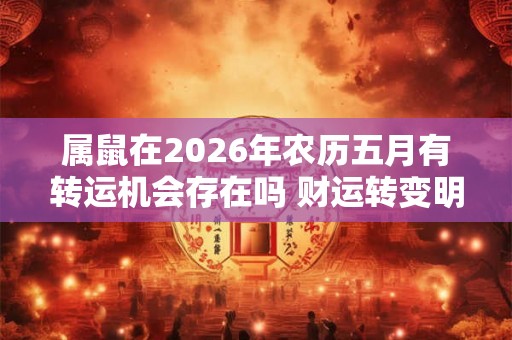 属鼠在2026年农历五月有转运机会存在吗 财运转变明显