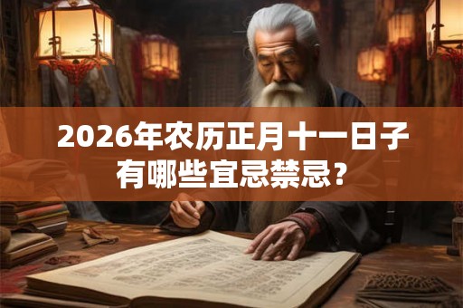2026年农历正月十一日子有哪些宜忌禁忌？